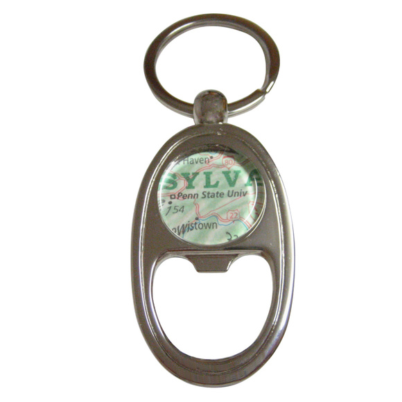 Penn State University Map Bottle Opener Key Chain - Picture 1 of 2